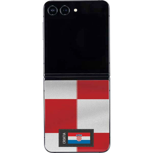 Croatia Soccer Flag Galaxy Z Flip5 5G Skin